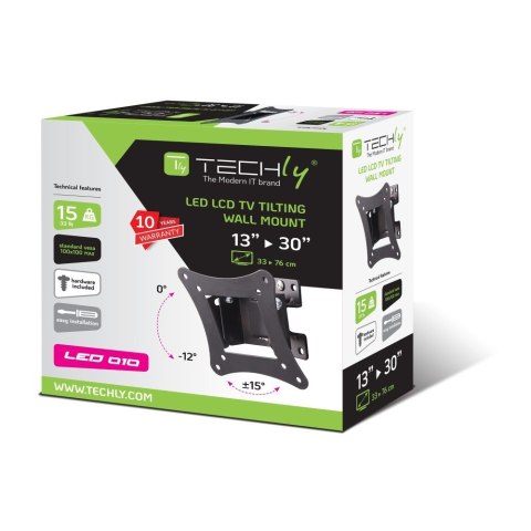 Uchwyt ścienny do TV 13-30cali LED/LCD 15kg obrotowy uchylny Techly
