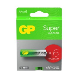 Baterie alkaliczne LR6/AA GP SUPER 6szt.(G-TECH) GP Battery
