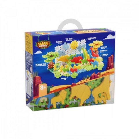 Klocki Mini Waffle - Zwierzęta Safari 100 elementów Marioinex