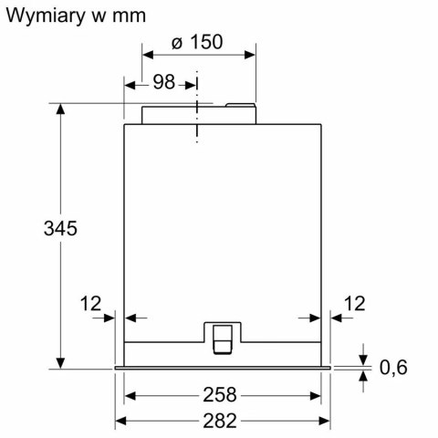 Okap wyspowy DLN78PC60 Serie8 70cm Bosch