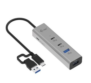 Uniwersalny metalowy ładujący HUB 2xUSB-C/2xUSB-A PD 85W