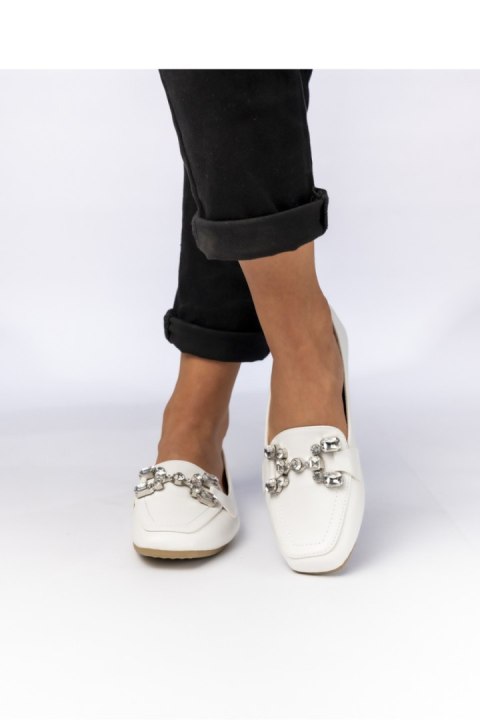 DAMSKIE MOKASYNY ELEA WHITE - Inello DAMSKIE MOKASYNY ELEA WHITE - Inello