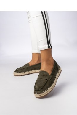 Damskie Mokasyny ? Khaki LUMI GREEN - Inello