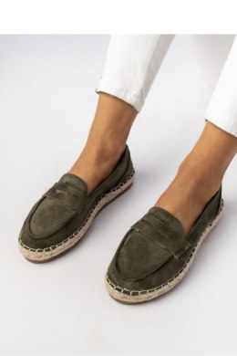 Damskie Mokasyny ? Khaki LUMI GREEN - Inello