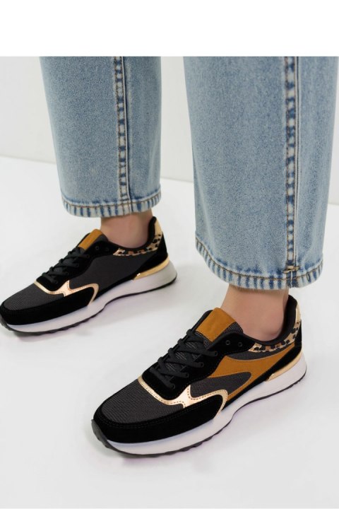 Damskie Sneakersy VELORE ? Black Gold - Inello Damskie Sneakersy VELORE ? Black Gold - Inello