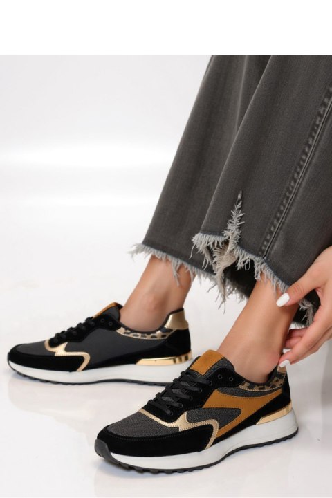 Damskie Sneakersy VELORE ? Black Gold - Inello Damskie Sneakersy VELORE ? Black Gold - Inello