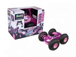 Pojazd zdalnie sterowany RC Stunt Car Flip Racer - różowy Revell RC