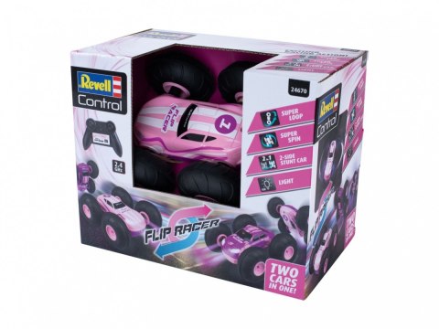 Pojazd zdalnie sterowany RC Stunt Car Flip Racer - różowy Revell RC Pojazd zdalnie sterowany RC Stunt Car Flip Racer - różowy Revell RC