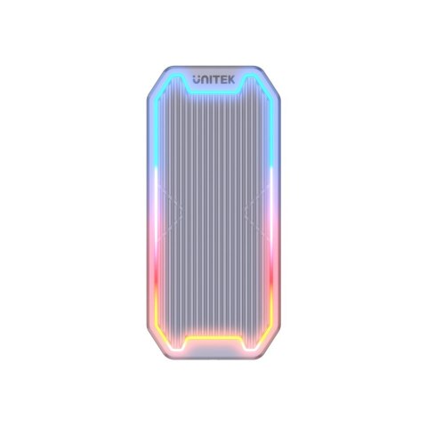 Obudowa dysku SSD M.2 NVMe/SATA 10Gbps, RGB; S1210B Unitek Obudowa dysku SSD M.2 NVMe/SATA 10Gbps, RGB; S1210B Unitek