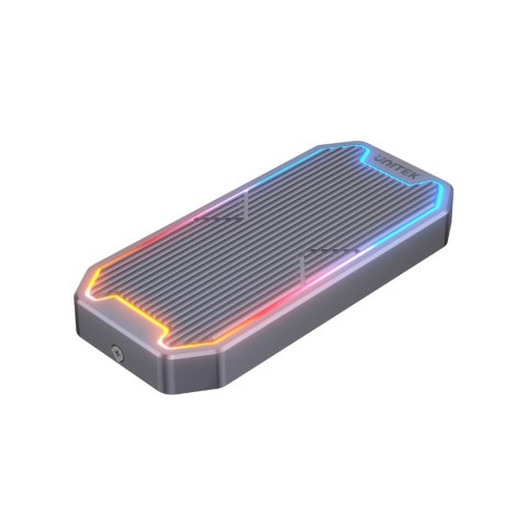 Obudowa dysku SSD M.2 NVMe/SATA 10Gbps, RGB; S1210B Unitek Obudowa dysku SSD M.2 NVMe/SATA 10Gbps, RGB; S1210B Unitek