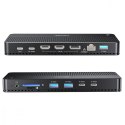 Stacja dokująca 13w1 USB-C, HDMI 2.1,DP 2.0,RJ45,10GBPs;D1104A01 Unitek
