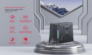 Stacja klonująca dyski 4x M.2 SSD, USB 4; S1243BGY01-EU