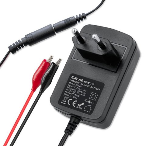 Automatyczna ładowarka do akumulatora AGM GEL STD 12V | 1.5A | Prostownik z sygnalizatorem LED Qoltec Automatyczna ładowarka do akumulatora AGM GEL STD 12V | 1.5A | Prostownik z sygnalizatorem LED Qoltec