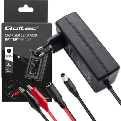 Automatyczna ładowarka do akumulatora AGM GEL STD 6V 12V | 1.5A |Prostownik z sygnalizatorem LED Qoltec Automatyczna ładowarka do akumulatora AGM GEL STD 6V 12V | 1.5A |Prostownik z sygnalizatorem LED Qoltec