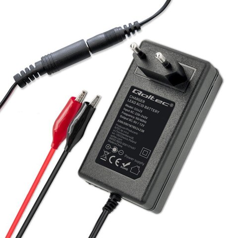 Automatyczna ładowarka do akumulatora AGM GEL STD 6V 12V | 1.5A |Prostownik z sygnalizatorem LED Qoltec Automatyczna ładowarka do akumulatora AGM GEL STD 6V 12V | 1.5A |Prostownik z sygnalizatorem LED Qoltec