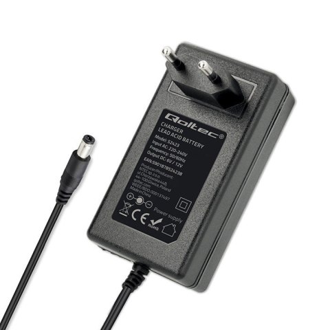 Automatyczna ładowarka do akumulatora AGM GEL STD 6V 12V | 1.5A |Prostownik z sygnalizatorem LED Qoltec Automatyczna ładowarka do akumulatora AGM GEL STD 6V 12V | 1.5A |Prostownik z sygnalizatorem LED Qoltec