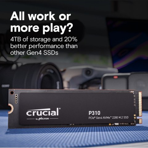 Dysk SSD P310 4TB M.2 NVMe PCIe 4.0 2280 7100/6000 Crucial Dysk SSD P310 4TB M.2 NVMe PCIe 4.0 2280 7100/6000 Crucial