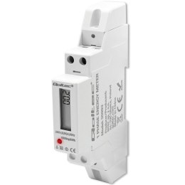 Jednofazowy elektroniczny licznik | miernik zużycia energii na szynę DIN | 230V | 30A | LCD | 1P Qoltec