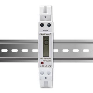 Jednofazowy elektroniczny licznik | miernik zużycia energii na szynę DIN | 230V | 30A | LCD | 1P