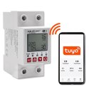 Przekaźnik 63A na szynę DIN z licznikiem energii elektrycznej | Timer | Tuya | Wi-Fi | LED  Qoltec