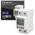 Przekaźnik 63A na szynę DIN z licznikiem energii elektrycznej | Timer | Tuya | Wi-Fi | LED  Qoltec