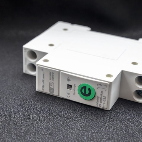 Przekaźnik 63A na szynę DIN z licznikiem energii elektrycznej | eWeLink od Sonoff | Wi-Fi | Dioda LED Qoltec