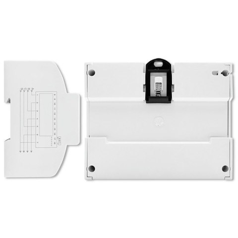 Trójfazowy dwukierunkowy elektroniczny licznik | miernik zużycia energii na szynę DIN | 400V | 100A | LCD | 4P Qoltec