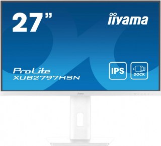 Monitor 27 cali XUB2797HSN-W2 IPS,FHD,USB-C Dock,HAS,300cd,1ms,sRGB99%,100Hz,HDMI,DP-out,USBx4,RJ45,2x2W/5y/ IIYAMA