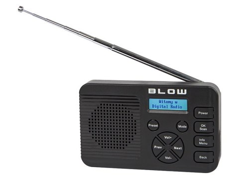 Radio przenośne RK4 BT FM/DAB+ kuchenne, czarne BLOW