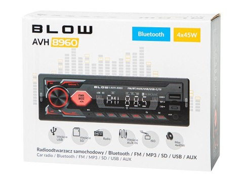 Radio samochodowe AVH-8960 1DIN RDS MP3/USB/micro SD/BLUETOOTH + USB-C BLOW Radio samochodowe AVH-8960 1DIN RDS MP3/USB/micro SD/BLUETOOTH + USB-C BLOW