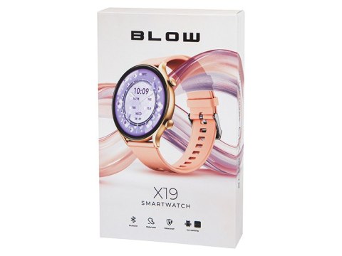 Smartwatch X19 Bluetooth różowy BLOW Smartwatch X19 Bluetooth różowy BLOW
