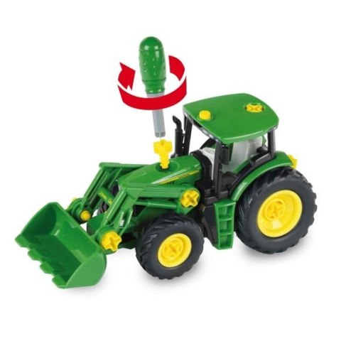Traktor John Deere do skręcania z 2 przyczepami Klein Traktor John Deere do skręcania z 2 przyczepami Klein