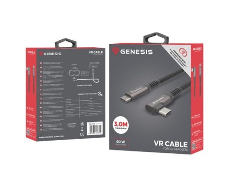 Kabel USB-C M/M 3.2 GEN 2 3M 10GB/S PD60W VR Natec Kabel USB-C M/M 3.2 GEN 2 3M 10GB/S PD60W VR Natec