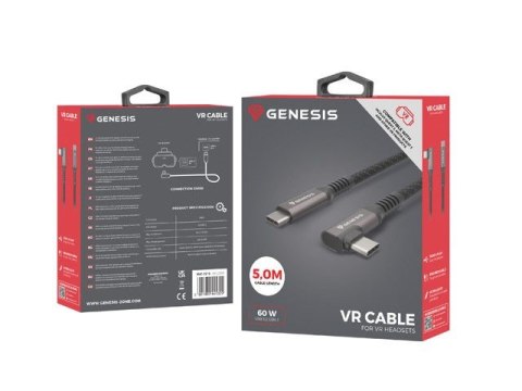 Kabel USB-C M/M 3.2 GEN 2 5M 10GB/S PD60W VR Natec Kabel USB-C M/M 3.2 GEN 2 5M 10GB/S PD60W VR Natec