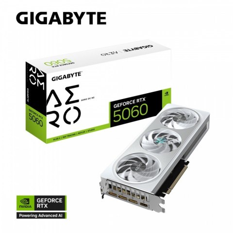 Karta graficzna GeForce RTX 5060 AERO OC 8G GDDR7 3DP/HDMI Gigabyte Karta graficzna GeForce RTX 5060 AERO OC 8G GDDR7 3DP/HDMI Gigabyte