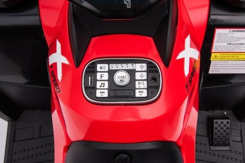 LEAN CARS Quad Na Akumulator S615 Czerwony 24V LEAN CARS Quad Na Akumulator S615 Czerwony 24V