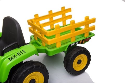 LEAN CARS Traktor na Akumulator z Przyczepą XMX611 Zielony LEAN CARS Traktor na Akumulator z Przyczepą XMX611 Zielony