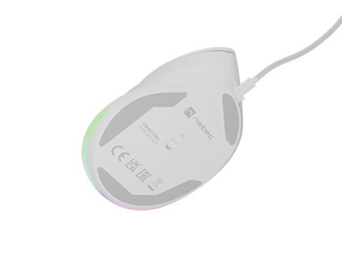 Mysz wertykalna CRAKE 2 PRO 128000DPI optyczna biała Natec Mysz wertykalna CRAKE 2 PRO 128000DPI optyczna biała Natec