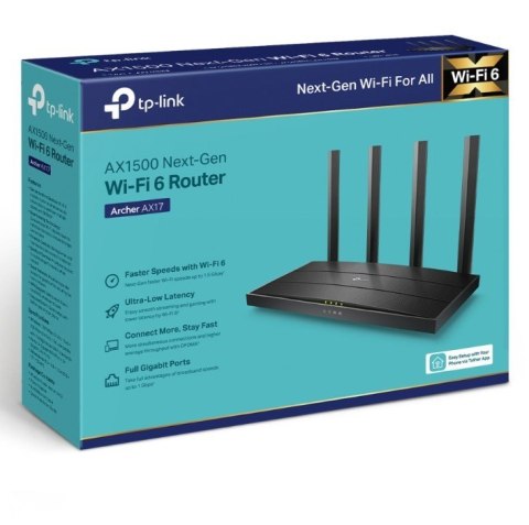 Router AX1500 Dual-Ban Wi-Fi 6 SPEED: 300 Mbps at 2.4 GHz + 1201Mbps at 5 GHz TP-LINK Router AX1500 Dual-Ban Wi-Fi 6 SPEED: 300 Mbps at 2.4 GHz + 1201Mbps at 5 GHz TP-LINK