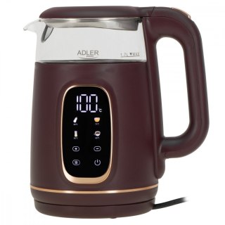 Czajnik 1,7l z wyświetlaczem LED, regulacja temperatury AD 1305 burgundy Adler