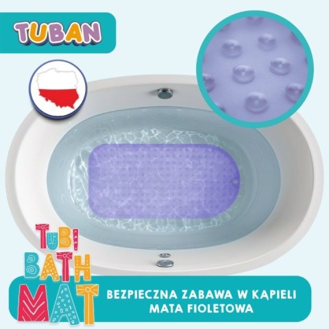 Mata kąpielowa antypoślizgowa fioletowa TUBAN