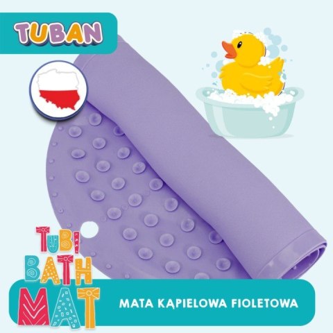 Mata kąpielowa antypoślizgowa fioletowa TUBAN