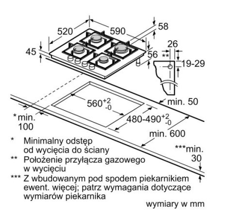 Płyta gazowa szklana PPP6A2I40 Bosch Płyta gazowa szklana PPP6A2I40 Bosch