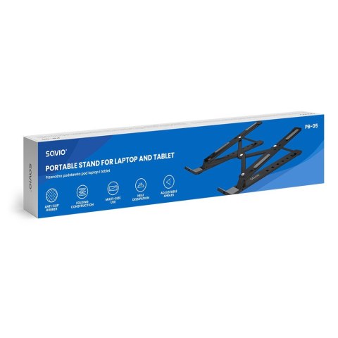 Przenośna podstawka biurowa pod laptop/tablet PB-05 Savio