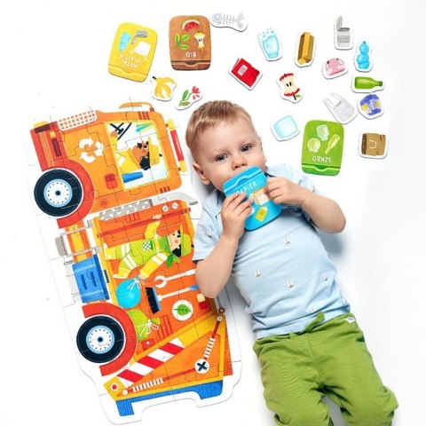 Puzzle Moto - Śmieciarka 26 elementów