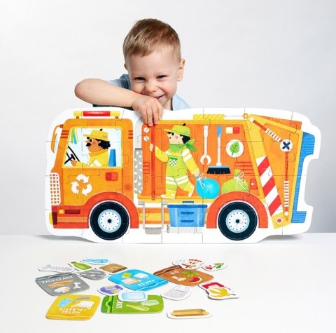 Puzzle Moto - Śmieciarka 26 elementów