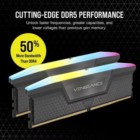 Pamięć DDR5 Vengeance RGB 48GB/6000 (2x24GB) CL30 AMD EXPO & Intel XMP Corsair Pamięć DDR5 Vengeance RGB 48GB/6000 (2x24GB) CL30 AMD EXPO & Intel XMP Corsair