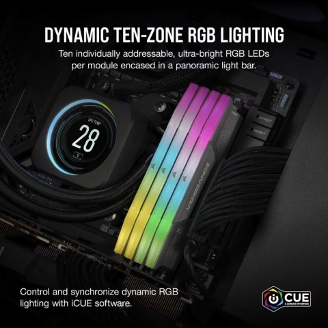 Pamięć DDR5 Vengeance RGB 48GB/6000 (2x24GB) CL30 AMD EXPO & Intel XMP Corsair Pamięć DDR5 Vengeance RGB 48GB/6000 (2x24GB) CL30 AMD EXPO & Intel XMP Corsair
