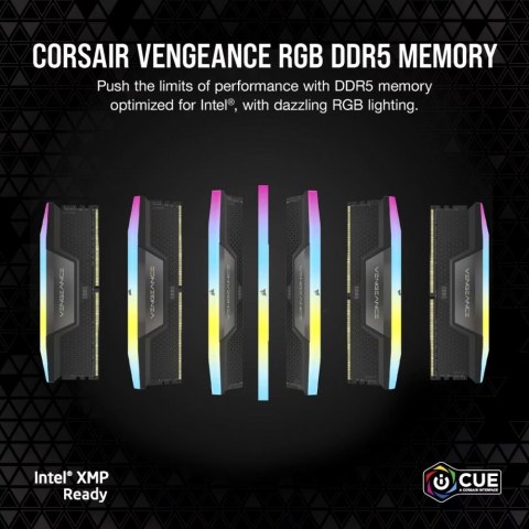 Pamięć DDR5 Vengeance RGB 48GB/6400 (2x24GB) CL36 Corsair Pamięć DDR5 Vengeance RGB 48GB/6400 (2x24GB) CL36 Corsair