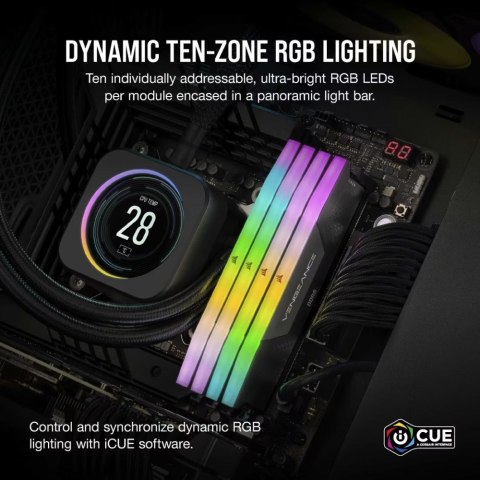 Pamięć DDR5 Vengeance RGB 48GB/6400 (2x48GB) CL36 Corsair Pamięć DDR5 Vengeance RGB 48GB/6400 (2x48GB) CL36 Corsair